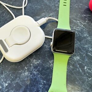 Green Smartwatch with Charger